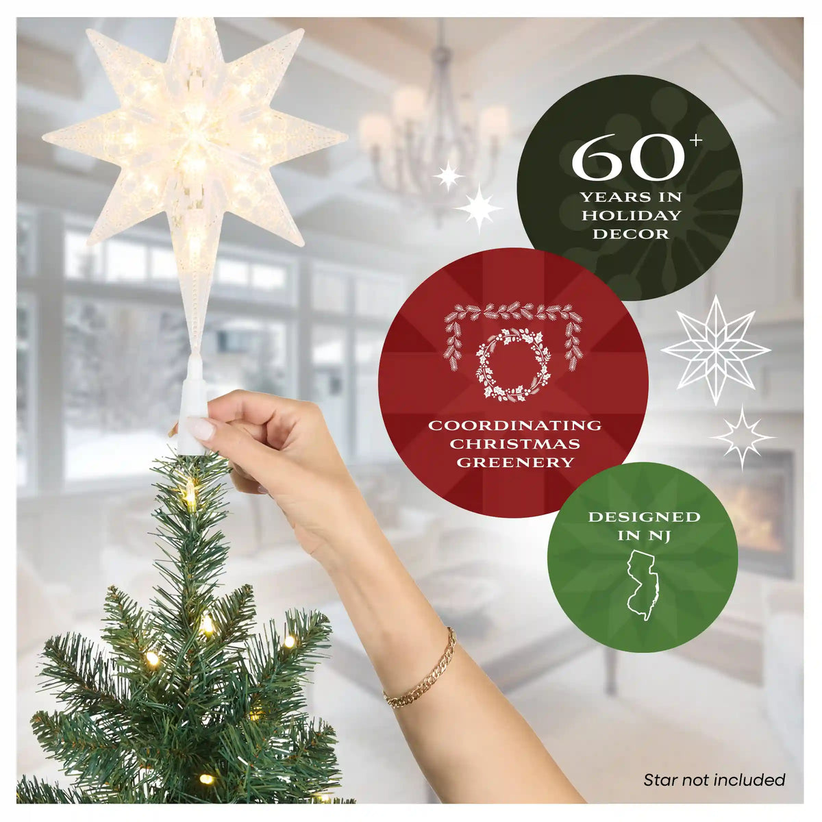 7.5 ft. Acacia Medium Flocked Tree