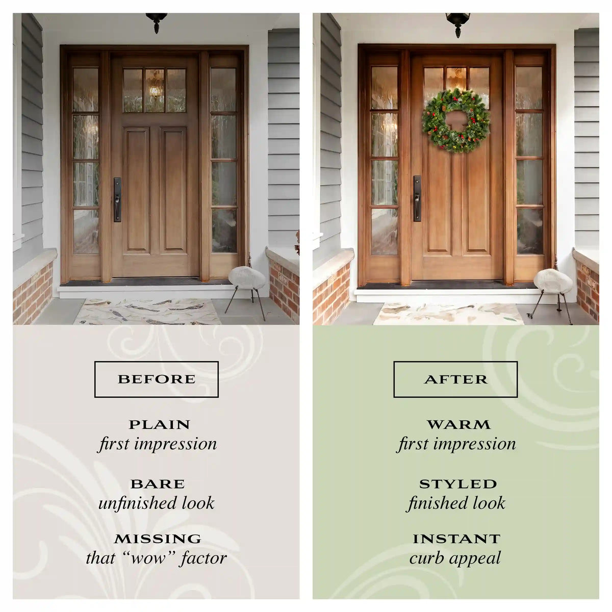 24 in. Pre-Lit Crestwood Spruce Wreath with Clear Lights, Plug-In