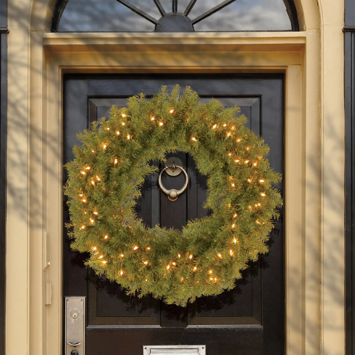 30 in. Pre-Lit Norwood Fir Wreath with Twinkly LED Lights, Plug-In