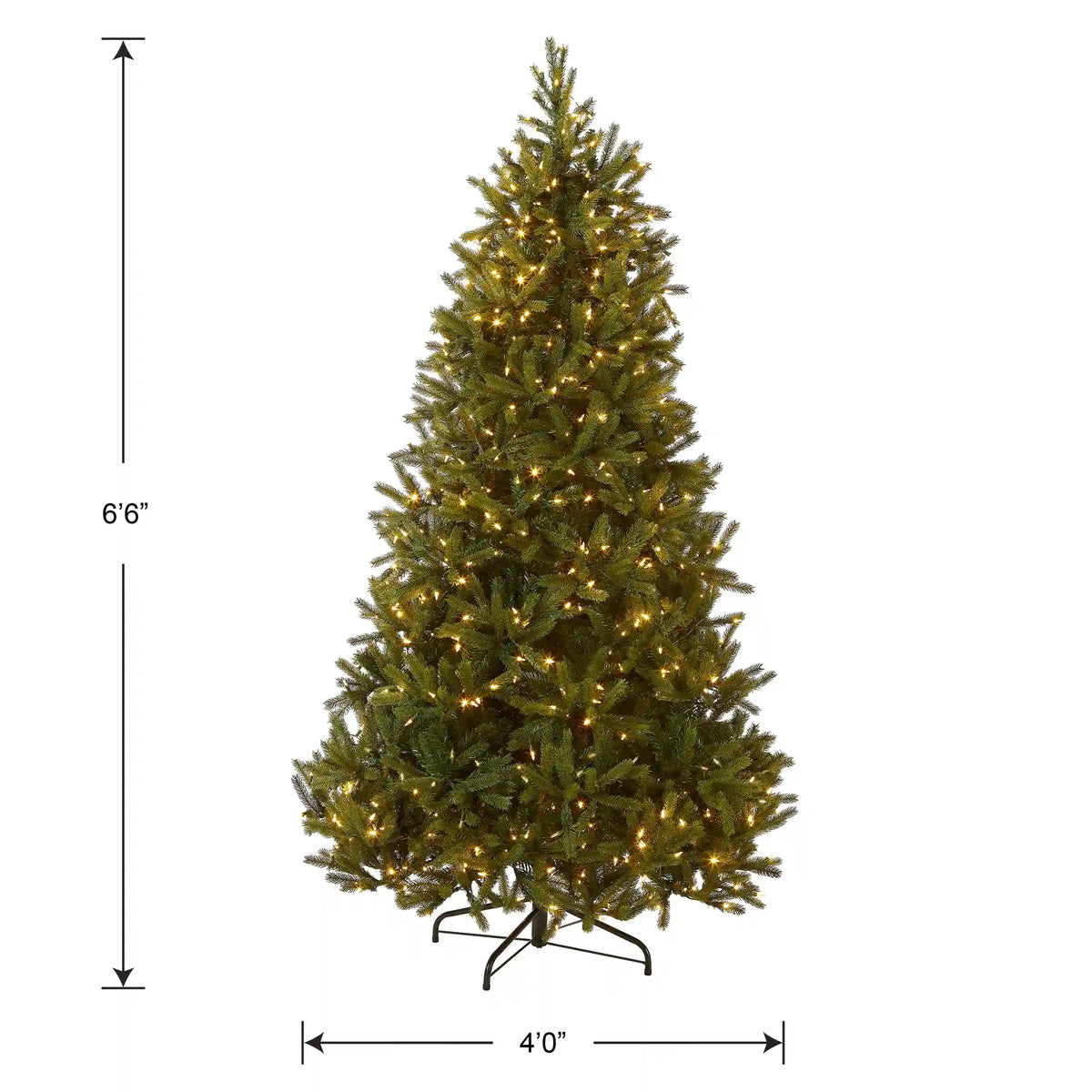 6.5 ft. Pre-Lit Jersey Fraser Fir Medium Tree with Dual Color LED Lights, Plug-In