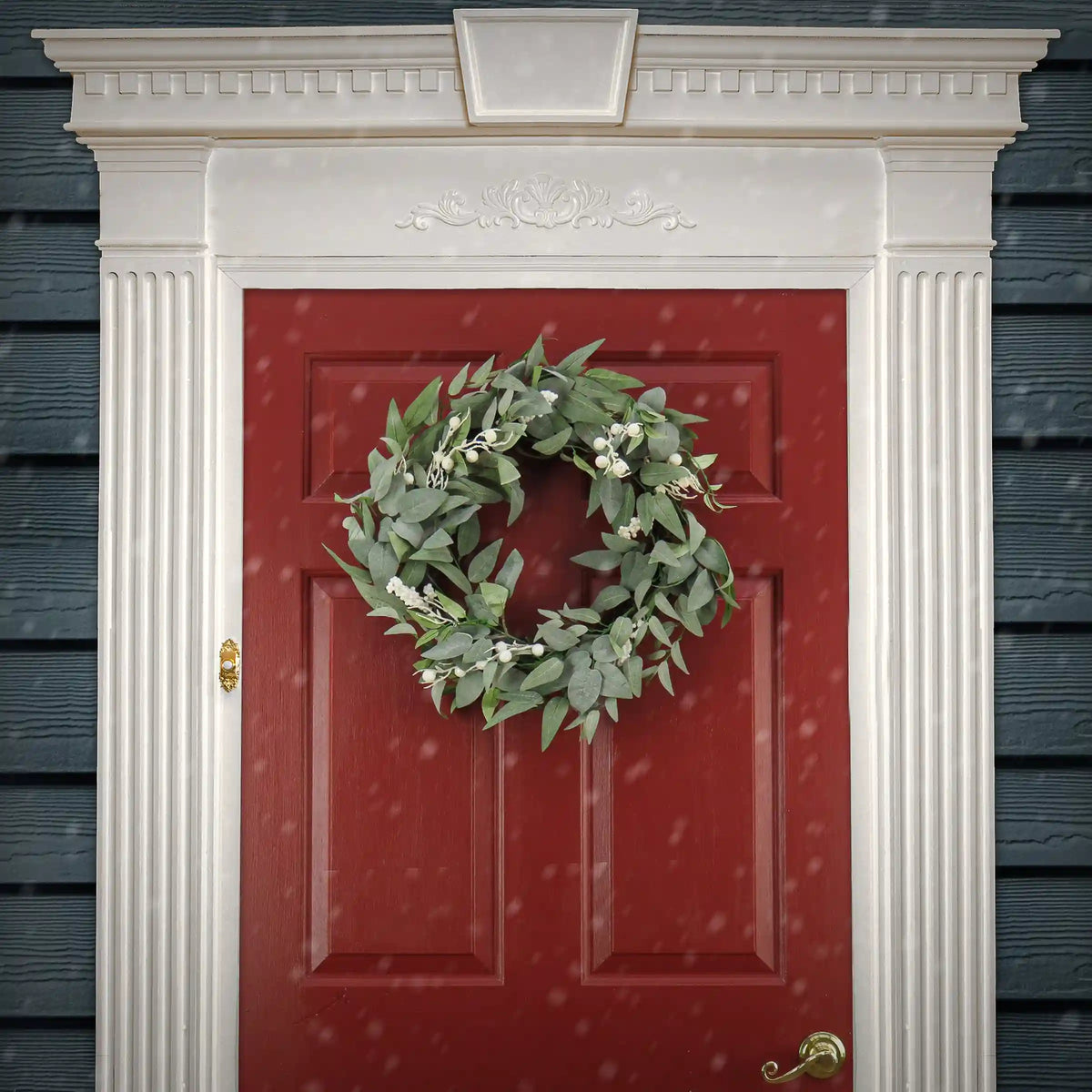 24 in. Mixed Leaves Decorated Wreath