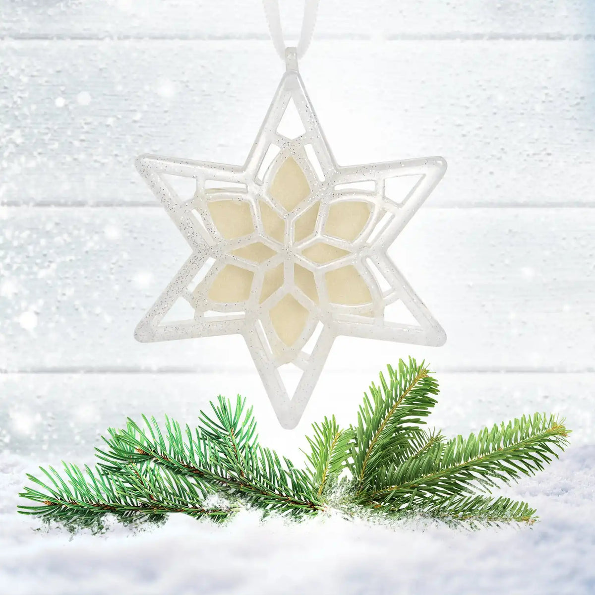 Scentsicles, Scented Star Ornament, White Winter Fir, 2-Pack