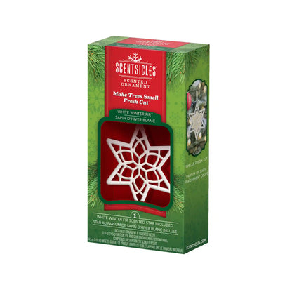 Scentsicles, Scented Star Ornament, White Winter Fir, 2-Pack