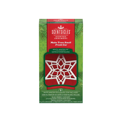 Scentsicles, Scented Star Ornament, White Winter Fir, 2-Pack