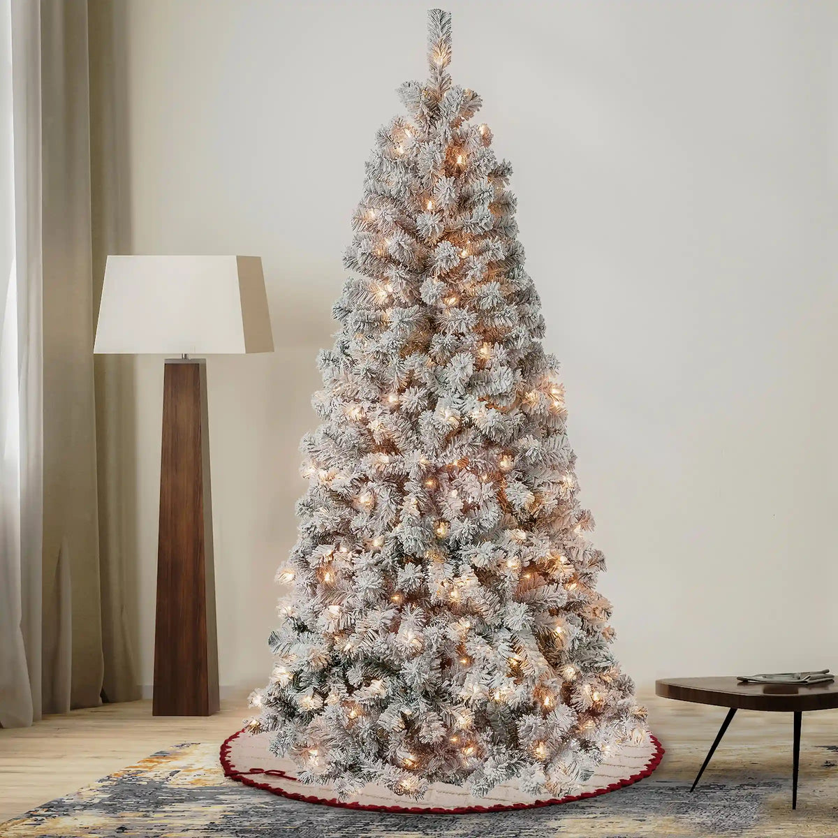 6 ft. Pre-Lit Acacia Slim Tree with Clear Lights, Plug-In