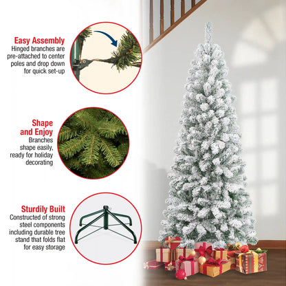 6 ft. Acacia Medium Flocked Tree