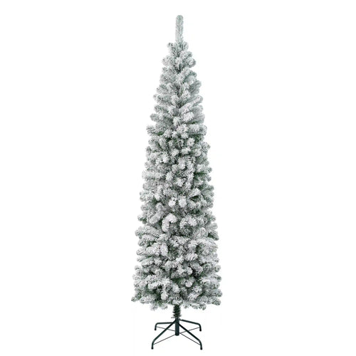 7.5 ft. Acacia Pencil Slim Flocked Tree