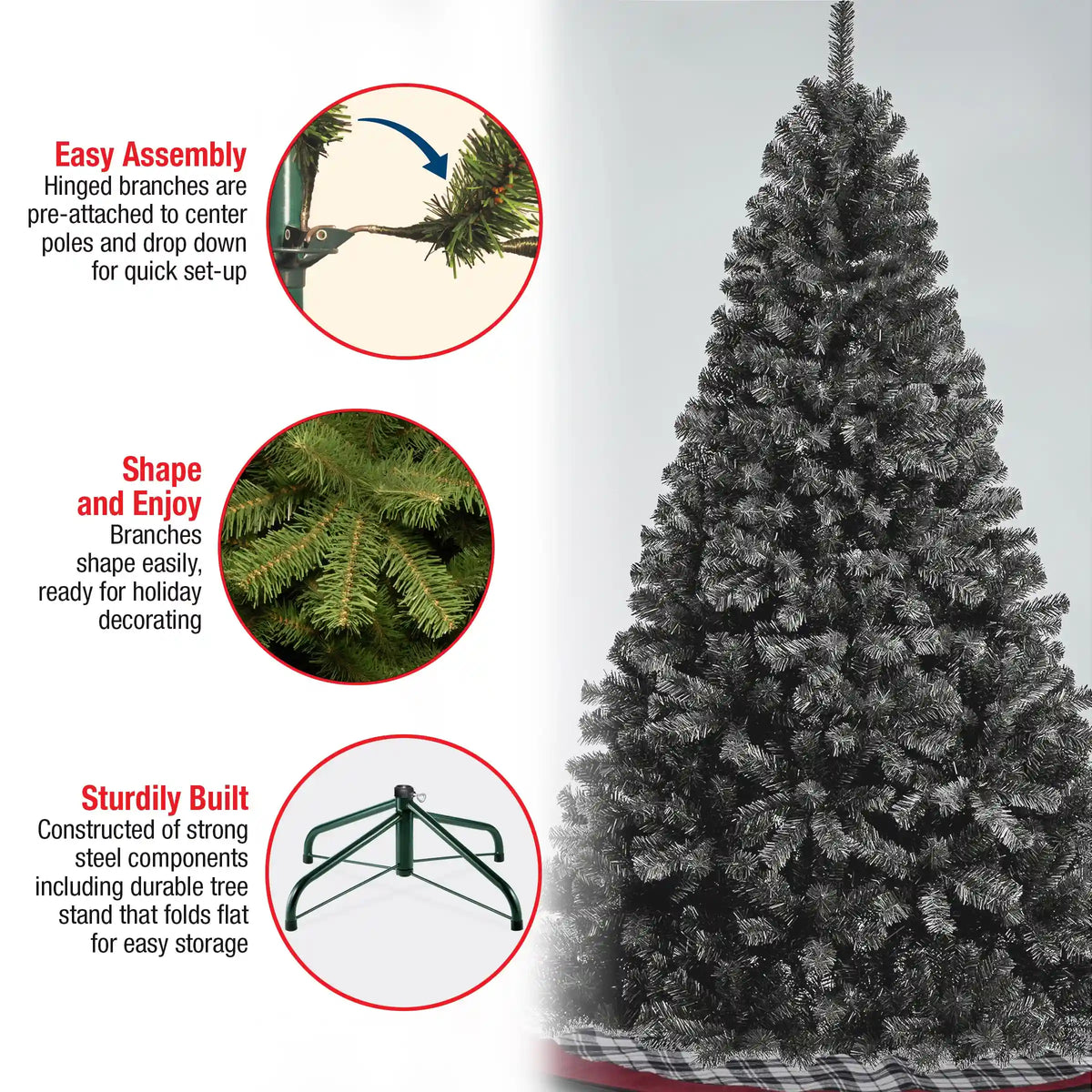 7.5 ft. Color Pop Black Tree