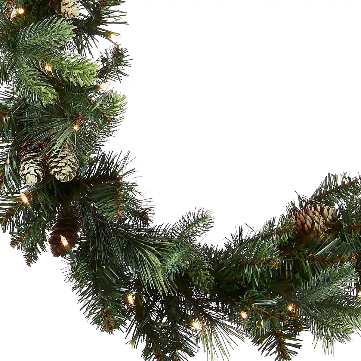 9 ft. Pre-Lit Carolina Pine Garland with Clear Lights, Plug-In