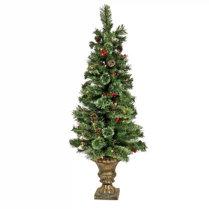 4.5 ft. Pre-Lit Cashmere Tree with Clear Lights, Plug-In
