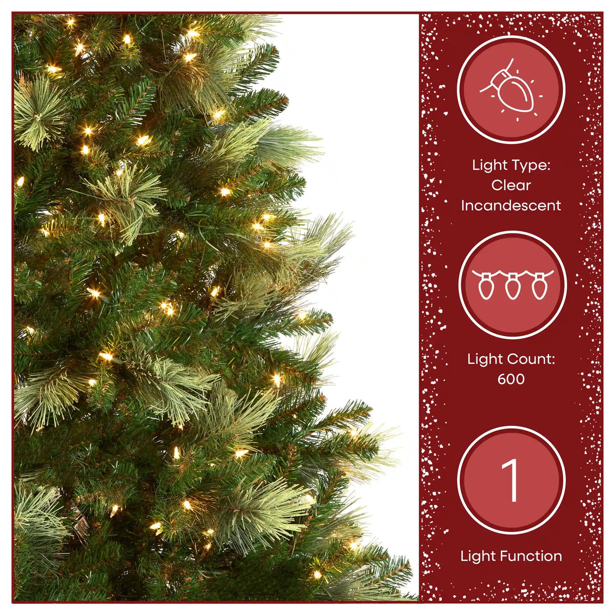 9 ft. Pre-Lit Charleston Pine Tree with Clear Lights