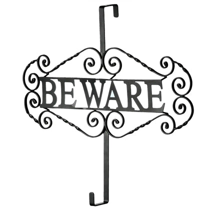 16 in. Halloween Beware Wreath Hanger