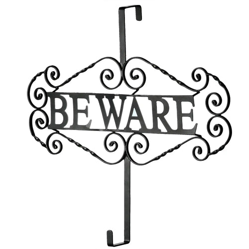 16 in. Halloween Beware Wreath Hanger