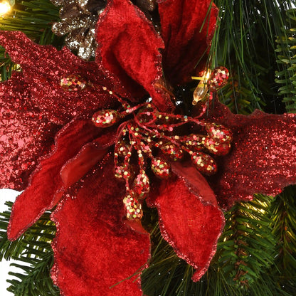 9 ft. Pre-Lit Decorative Collection Garland with Clear Lights, Plug-In