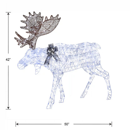 50 in. Pre-lit Moose Decoration, Plug-In