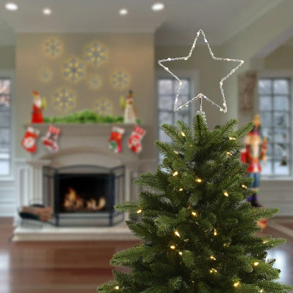 13.5 in. Open Star Tree Top for Artificial Trees with Dual Color Lights, Plug-In