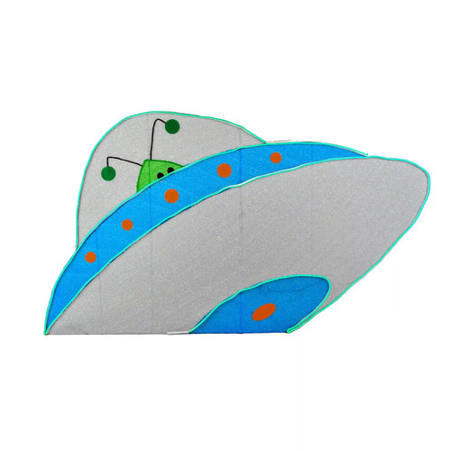 35 in. Halloween Pre-Lit Alien Spaceship Outdoor Lawn Decoration with LED Lights, Plug-In