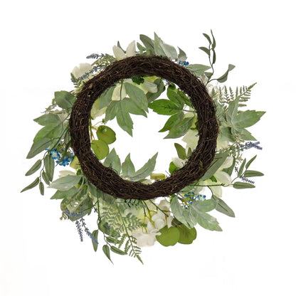 24 in. Spring Wreath with Dahlia, Peony, and Hydrangea Blooms