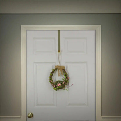 11 in. Easter Bird's Nest Hanging Wall Decoration Decorated with Leafy Greens and Pastel Eggs