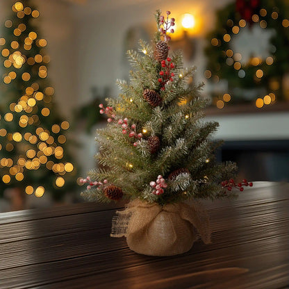 2 ft. Pre-Lit Dunhill Fir Tree with LED Lights