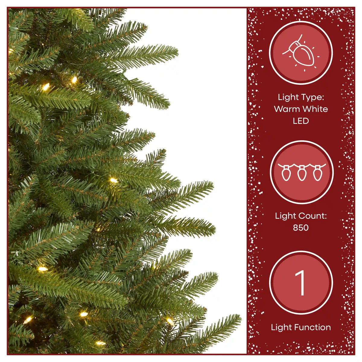9 ft. Pre-Lit Northvale Fir with Warm White LED Lights