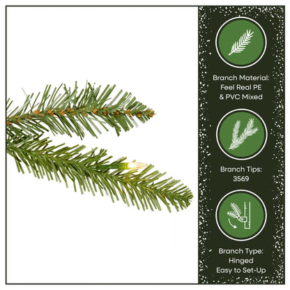 9 ft. Pre-Lit Northvale Fir with Warm White LED Lights