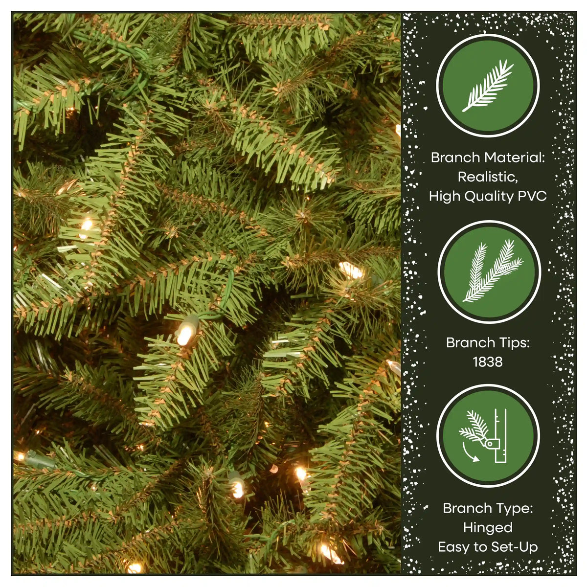6.5 ft. Pre-Lit Dunhill Fir Tree with Warm White Lights, Plug-In