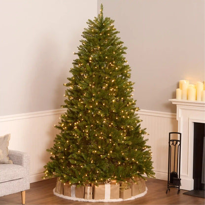7.5 ft. Pre-Lit Dunhill Fir Hinged Tree with Clear Lights, Plug-In