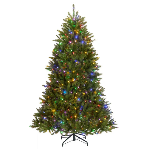 7 ft. Pre-Lit Dunhill Fir Hinged Tree with PowerConnect Dual Color LED Lights