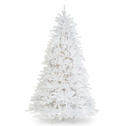 9 ft. Pre-Lit Dunhill Fir White Tree with Clear Lights, Plug-In