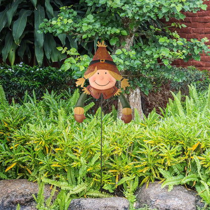 26 in. Scarecrow Girl Garden Stake Outdoor Fall Decoration