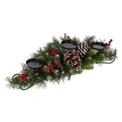 30 in. Frosted Berry Frosted Berry Centerpiece and Candle Holder