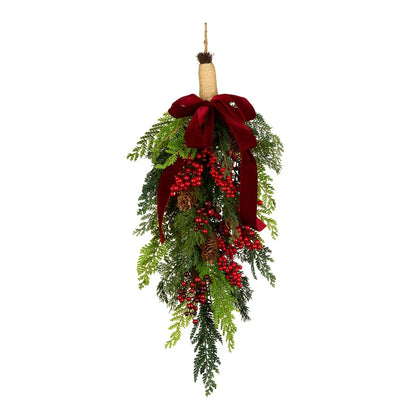28 in. Christmas Joy Teardrop Swag