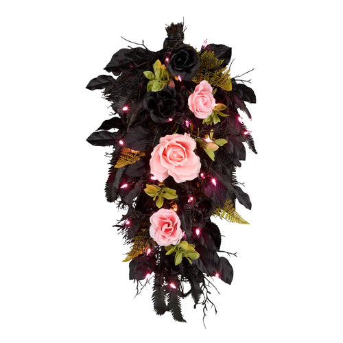 26 in. Halloween Cute and Creep Swag with LED Lights