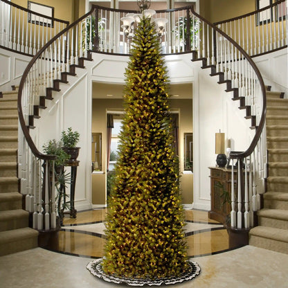 14 ft. Pre-Lit Kingswood Fir Pencil Tree with Clear Lights, Plug-In
