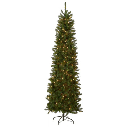 7.5 ft. Pre-Lit Kingswood Fir Pencil Tree with Clear Lights, Plug-In