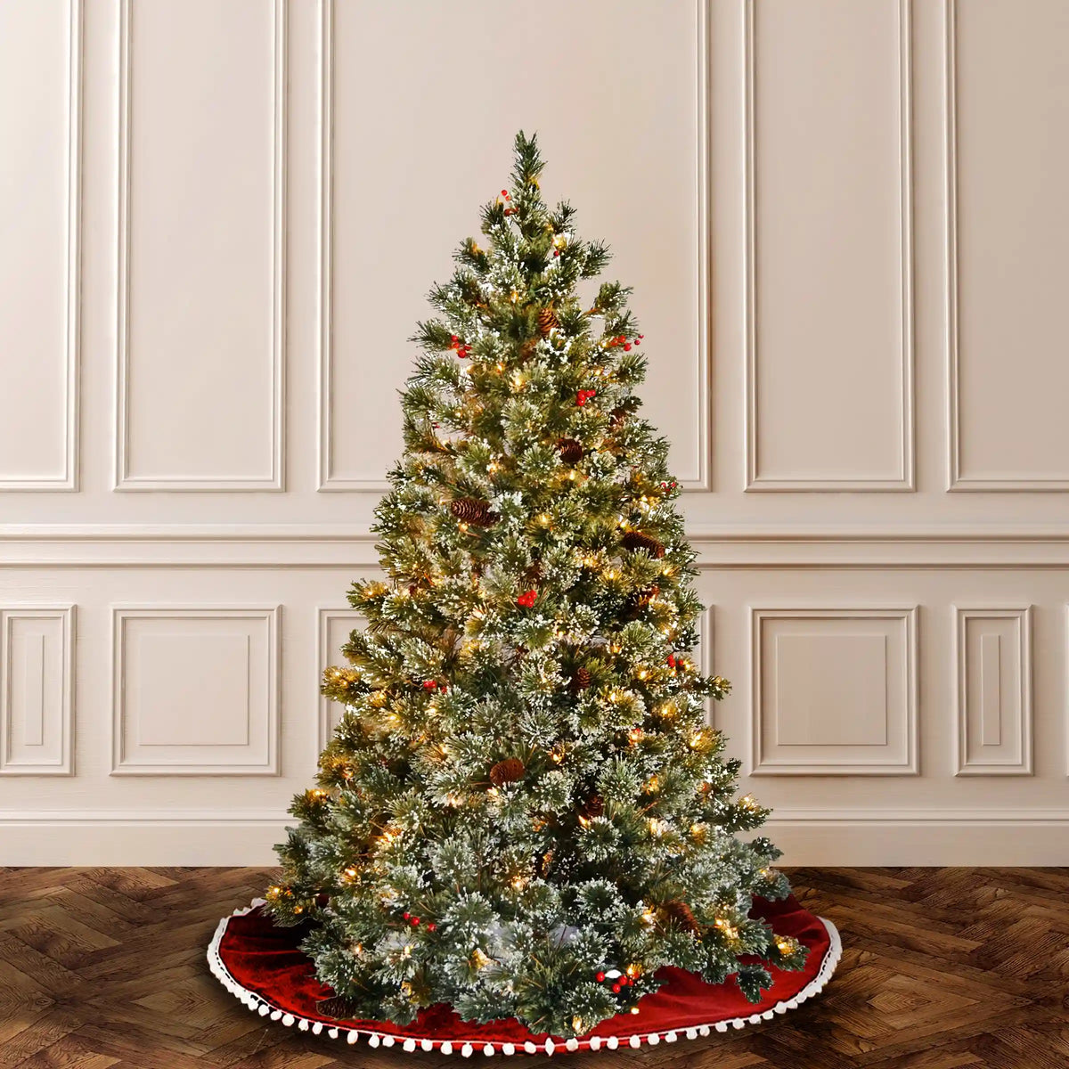 6 ft. Pre-Lit Cashmere Tree with Clear Lights, Plug-In