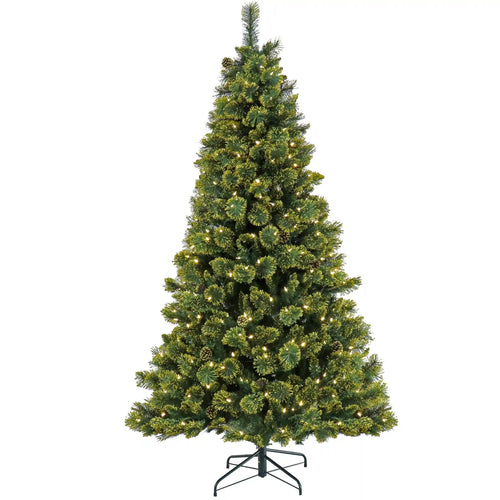 7 ft. Pre-Lit Maine Pine Tree with LED Lights, Plug-In