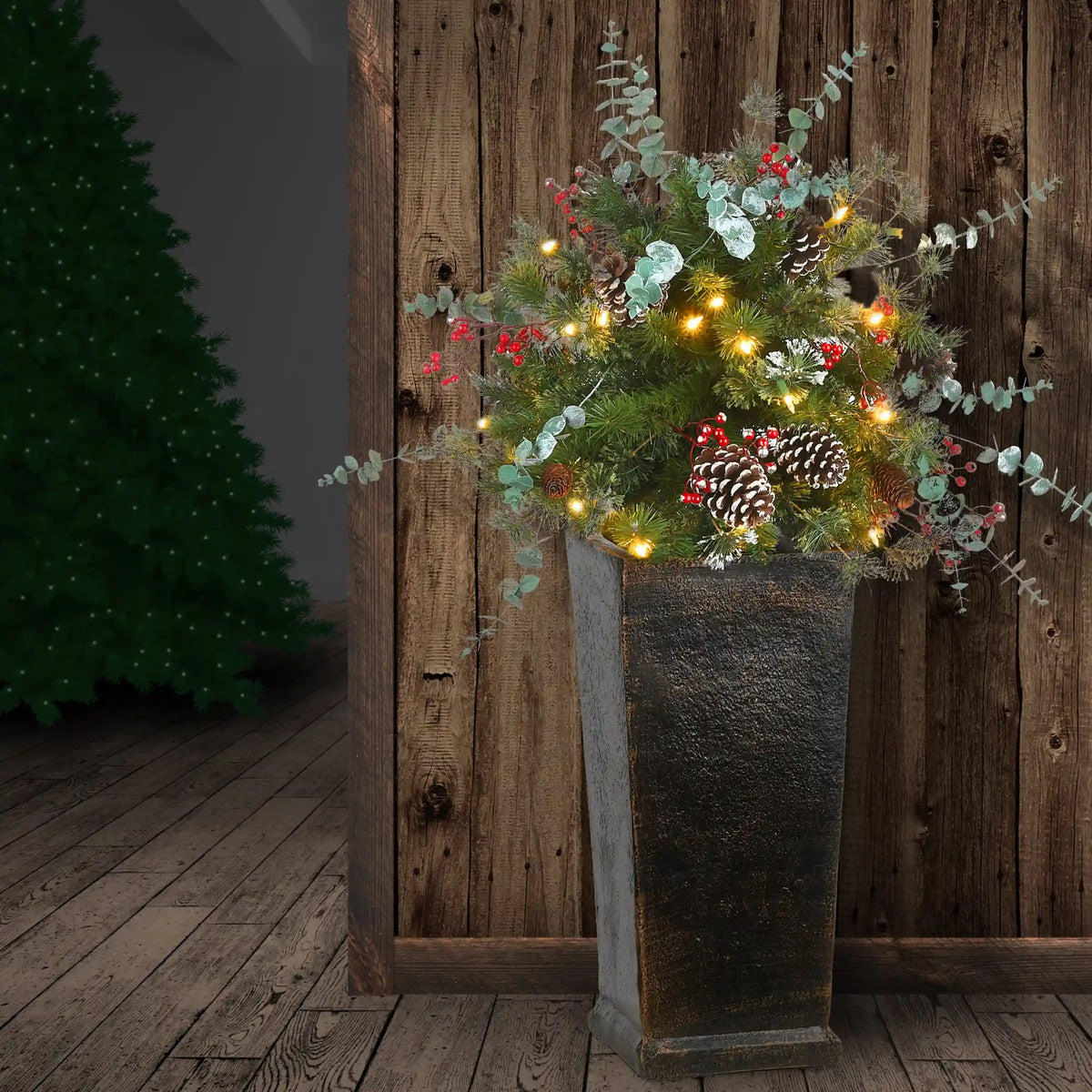 3 ft. Pre-Lit Meadow Basin Tree with LED Lights