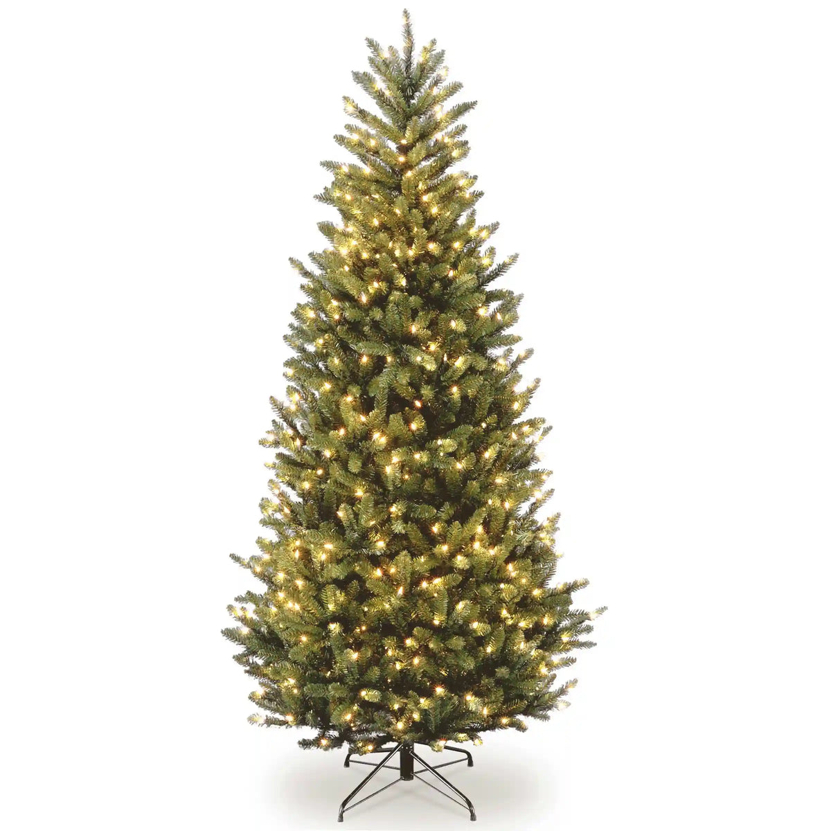 6.5 ft. Pre-Lit Natural Fraser Fir Slim Tree with Clear Lights, Plug-In