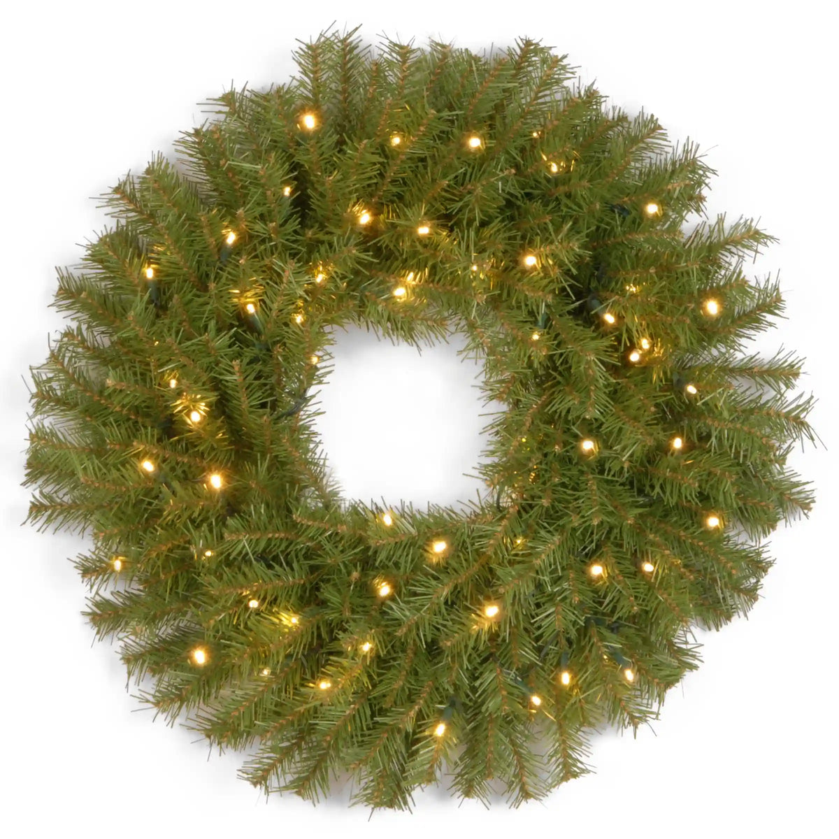 30 in. Pre-Lit Norwood Fir Wreath with Twinkly LED Lights, Plug-In