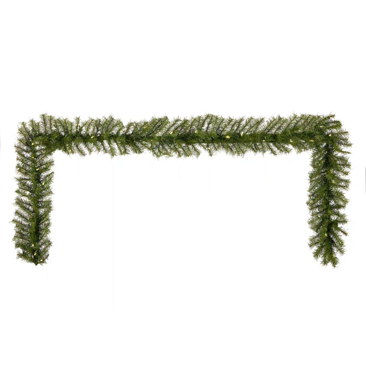 9 ft. Pre-Lit Norwood Fir Garland with Battery Operated Multicolor LED Lights