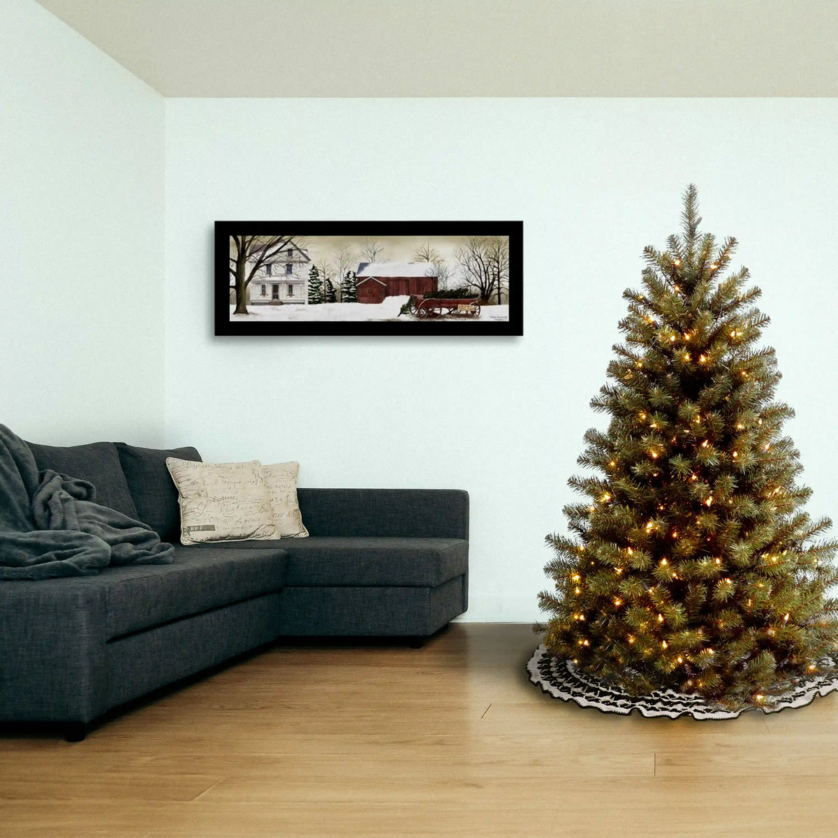 5 ft. Pre-Lit North Valley Spruce Tree with Clear Lights, Plug-In