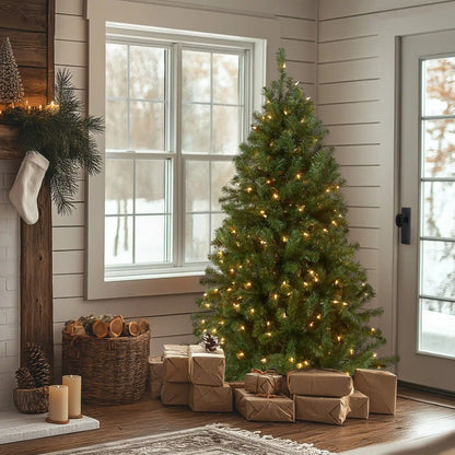5 ft. Pre-Lit North Valley Spruce Tree with Clear Lights, Plug-In