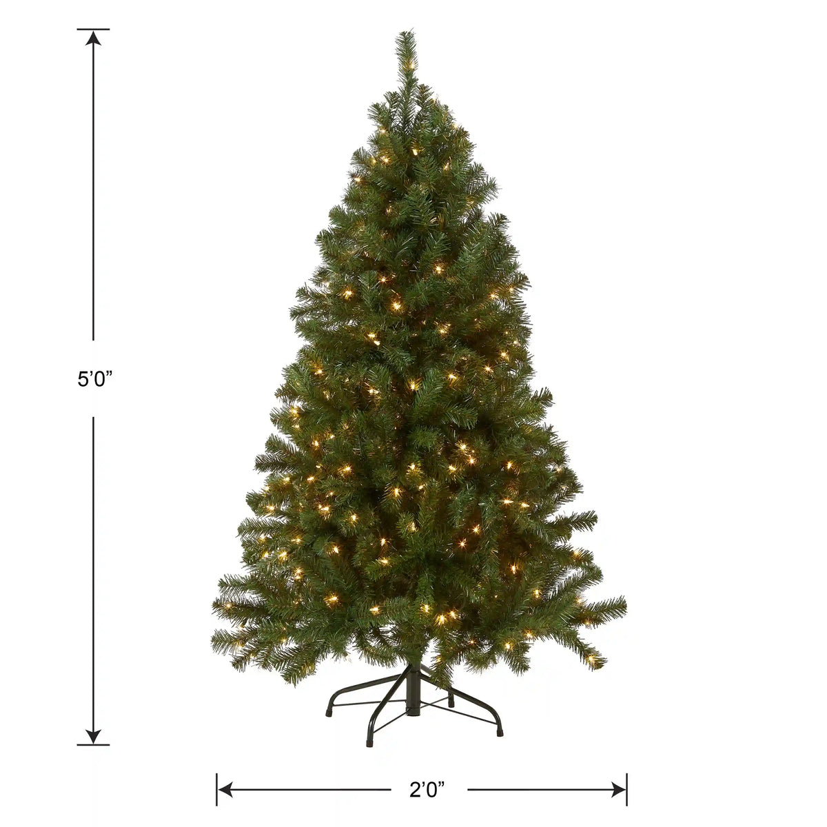 5 ft. Pre-Lit North Valley Spruce Tree with Clear Lights, Plug-In