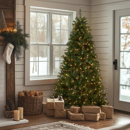 7 ft. Pre-Lit North Valley Spruce Tree with 500 Clear Lights, Plug-In