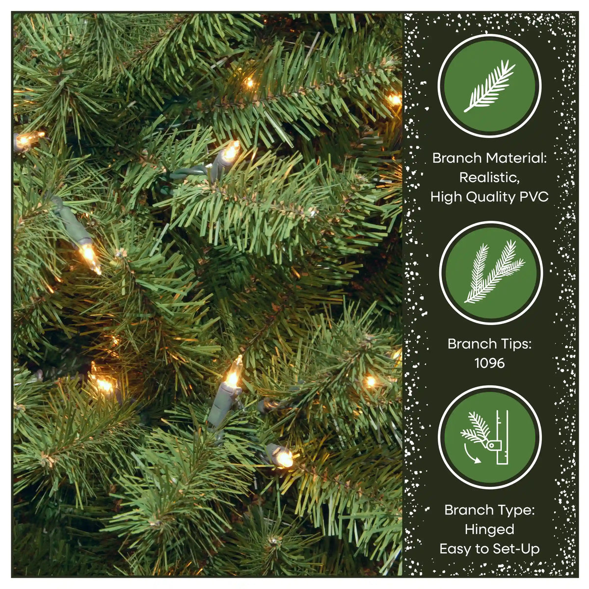 7 ft. Pre-Lit North Valley Spruce Tree with 500 Clear Lights, Plug-In
