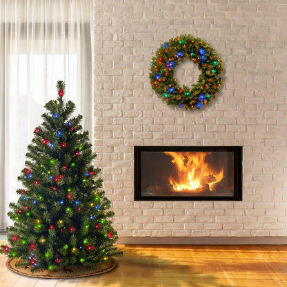 4.5 ft. Pre-Lit North Valley Spruce Tree with Multicolor Lights, Plug-In