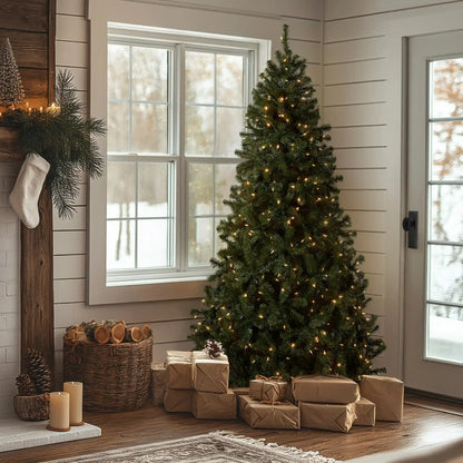 7.5 ft. Pre-Lit North Valley Spruce Tree with PowerConnect Dual Color LED Lights, Plug-In