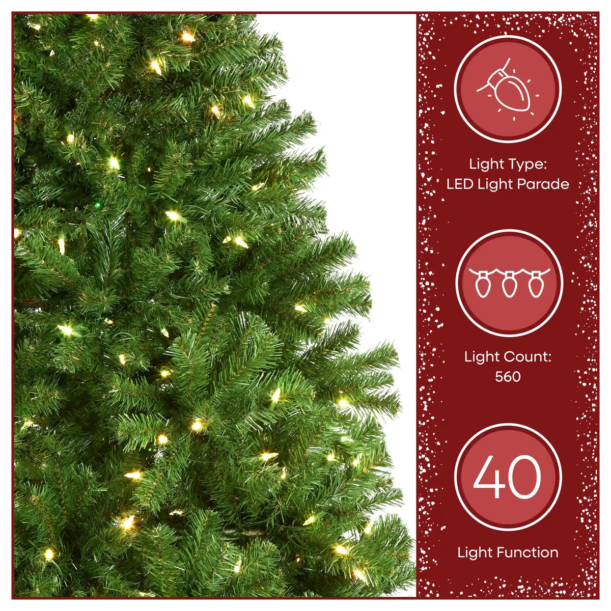 7.5 ft. Pre-Lit North Valley Spruce Tree with PowerConnect Light Parade LED Lights
